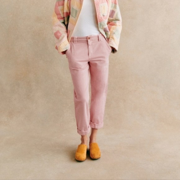 Sezane Manu Trousers in Pink size 42 NWT - Picture 1 of 12